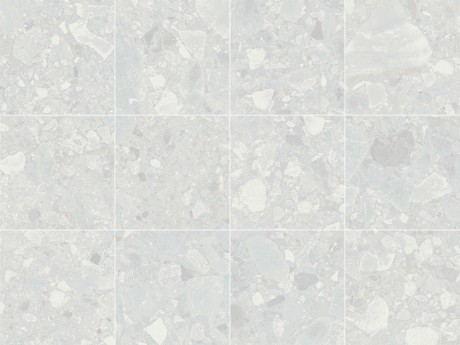 Terrazzo white R10/B 9,7x9,7x0,69 (30x40) - Hansas Plaadimaailm